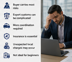 Logistics complications and transport risks under EXW shipping agreements