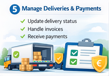 Manage deliveries invoices and payments in ExusTrans carrier account